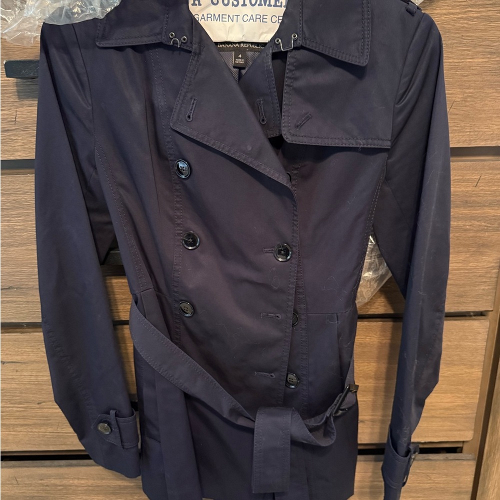 Banana Republic Dark Blue Trench Coat